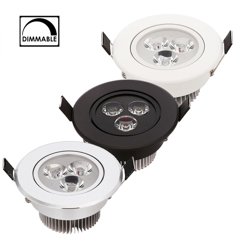 Dimmable LED Downlight 3W 4W 5W AC110V 220V Sandy Silver White Black Body House and Natural Daylight Warm Pure White
Dimmable LED Downlight 3W 4W 5W AC110V 220V Sandy Silver White Black Body House and Natural Daylight Warm Pure White