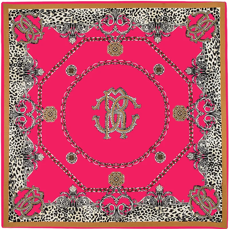 100% Twill Silk Scarf Luxury Brand Chain Leopard Print Neckerchief Muslim Headscarf Square Scarves Lady Foulard Female Bandana
100% Twill Silk Scarf Luxury Brand Chain Leopard Print Neckerchief Muslim Headscarf Square Scarves Lady Foulard Female Bandana