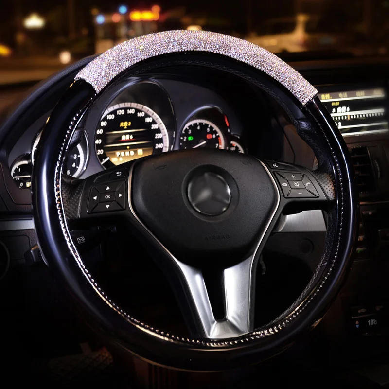 Fashion-Rhinestone-Leather-Auto-Car-Steering-Wheel-Cover-General-Crystal-Anti-slip-Car-Styling-Covers-11