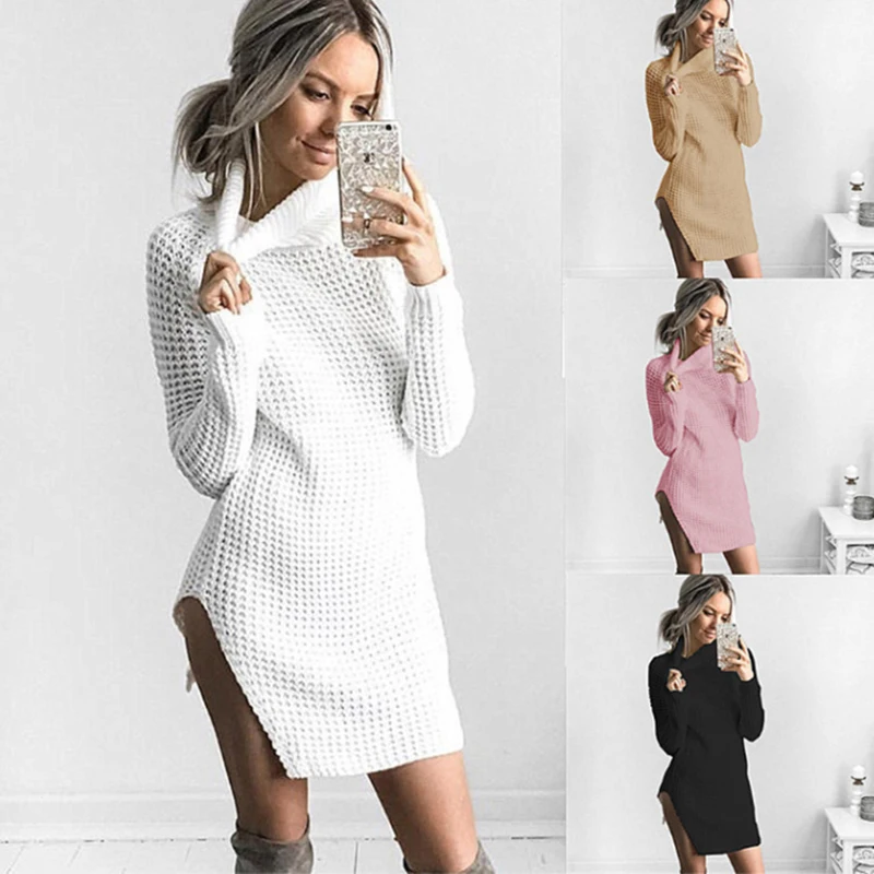 Autumn Winter Women Sexy Mini Knitted Dress Warm Sweater Dresses Soft Long Sleeve Slim Bodycon Warm Casual Dress
Autumn Winter Women Sexy Mini Knitted Dress Warm Sweater Dresses Soft Long Sleeve Slim Bodycon Warm Casual Dress