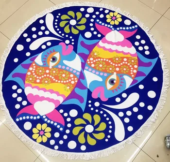 Thick Microfiber FDY Round Beach Towel Bath Towels with Tassel Printed Summer Sandy swimming Sunbath Blanket covers Home Carpets
Thick Microfiber FDY Round Beach Towel Bath Towels with Tassel Printed Summer Sandy swimming Sunbath Blanket covers Home Carpets