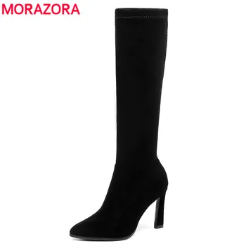 MORAZORA 11 Colors Women Boots Thin High Heels Stretch Faux Suede Boots Autumn Winter Slim Sexy Mid Calf Half Boots Women Shoes
MORAZORA 11 Colors Women Boots Thin High Heels Stretch Faux Suede Boots Autumn Winter Slim Sexy Mid Calf Half Boots Women Shoes