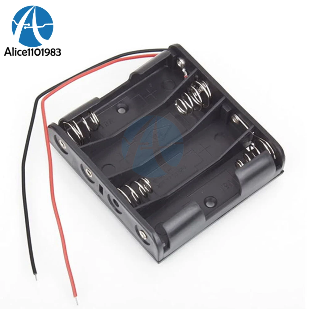 1PCS Plastic Battery Storage Case Box Holder For 4 X AA 4xAA 2A 6.0V Wire Leads for Soldering / Connecting Product Your Battery
1PCS Plastic Battery Storage Case Box Holder For 4 X AA 4xAA 2A 6.0V Wire Leads for Soldering / Connecting Product Your Battery