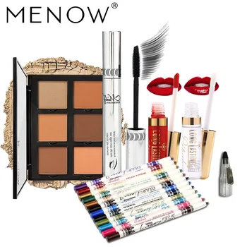 MENOW Brand Cosmetics Set Include 12 Color Eyeliner Pencil With Sharpener & Concealer Plate & Lip Gloss & Mascara Face Makeup
MENOW Brand Cosmetics Set Include 12 Color Eyeliner Pencil With Sharpener & Concealer Plate & Lip Gloss & Mascara Face Makeup