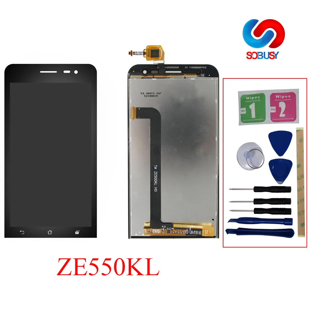 Оригинальный экран для ASUS Zenfone 2 Laser ZE500KL ЖК дисплей с сенсорным экраном Tela + рамка