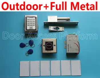 Outdoor+Full metal case off-line reader access control 125KHz ID card keytag+Pin code machine with elec bolt lock, power supply
Outdoor+Full metal case off-line reader access control 125KHz ID card keytag+Pin code machine with elec bolt lock, power supply