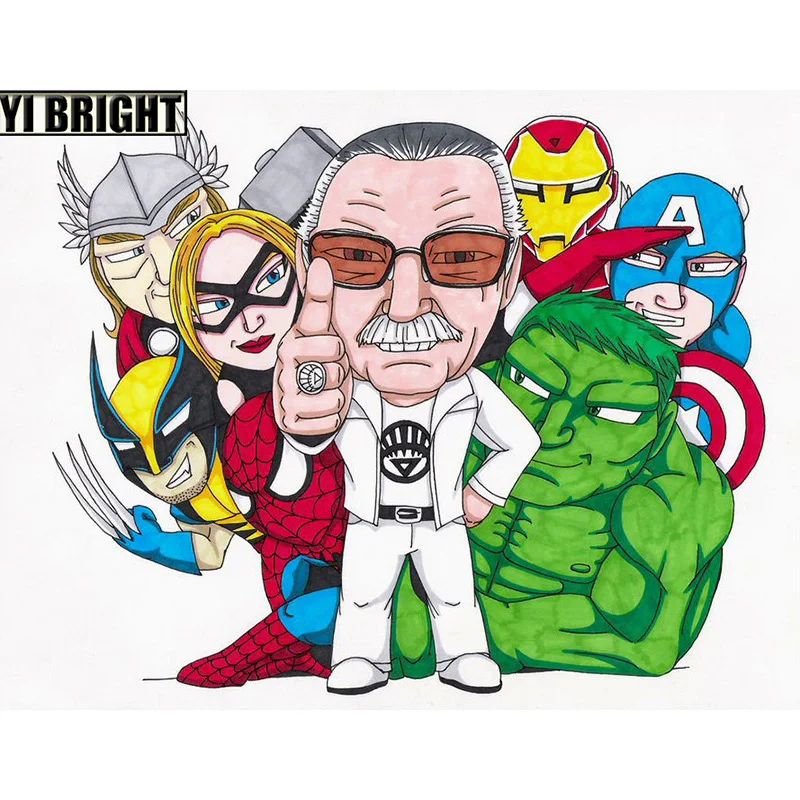 YI BRIGHT DIY 3D Diamond Embroidery,Cross Stitch,Painting "Father Of Marvel:Stan Lee Heros",Full Diamond Painting,Home Decor,GT
YI BRIGHT DIY 3D Diamond Embroidery,Cross Stitch,Painting "Father Of Marvel:Stan Lee Heros",Full Diamond Painting,Home Decor,GT