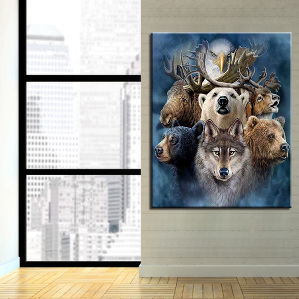 DIY Painting Kits Coloring By Numbers Paint Framework Animal Wolf Dog Deer Home Decorative Modular Wall Art Gift Modern Picture
DIY Painting Kits Coloring By Numbers Paint Framework Animal Wolf Dog Deer Home Decorative Modular Wall Art Gift Modern Picture