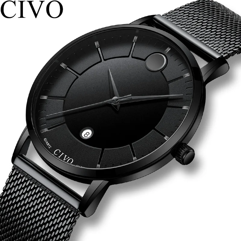 CIVO Fashion Men's Watches Top Brand Luxury Male Sport Watch Waterproof Date Calendar Black Watches Gents Clock Erkek Kol Saati
CIVO Fashion Men's Watches Top Brand Luxury Male Sport Watch Waterproof Date Calendar Black Watches Gents Clock Erkek Kol Saati