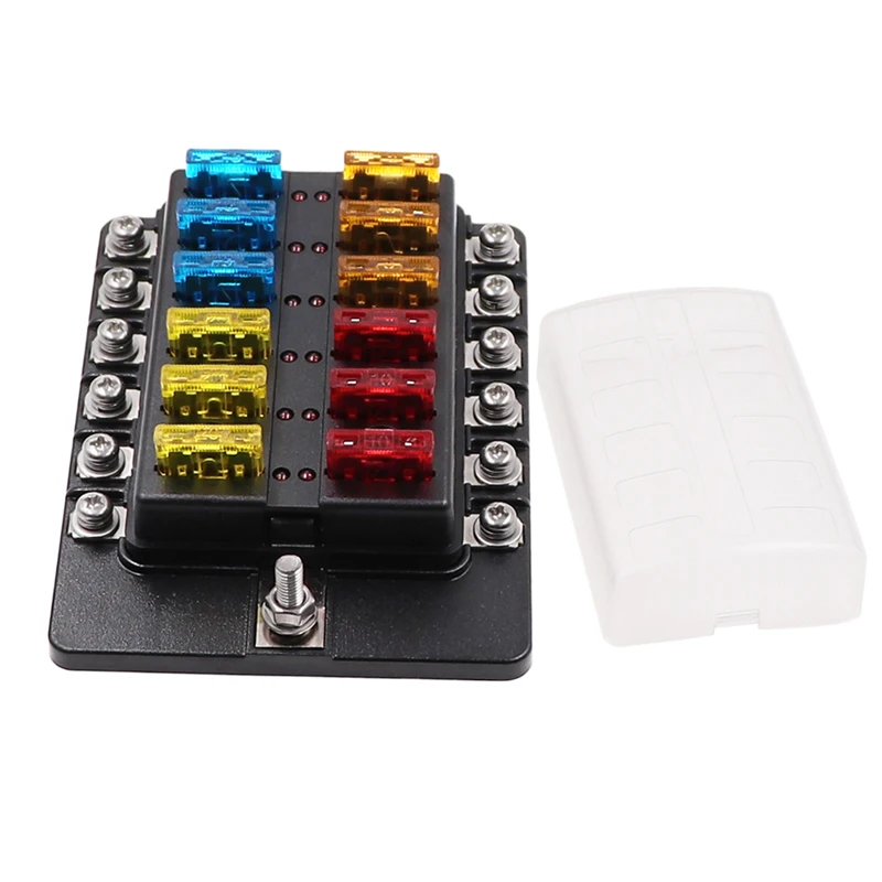 12 Way Boat Car Fuse Box Holder 32V Auto Car Fuse Holder Block Terminals Circuit 12 Way Blade for Auto Car Boat Marine Trike
12 Way Boat Car Fuse Box Holder 32V Auto Car Fuse Holder Block Terminals Circuit 12 Way Blade for Auto Car Boat Marine Trike