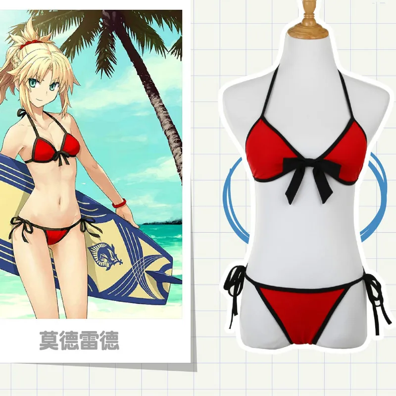 Cos Anime Fate Apocrypha Mordred Cosplay Costume Bikini Swimwear Swimsuit Sukumizu fago cosplay Red Bikini
Cos Anime Fate Apocrypha Mordred Cosplay Costume Bikini Swimwear Swimsuit Sukumizu fago cosplay Red Bikini
