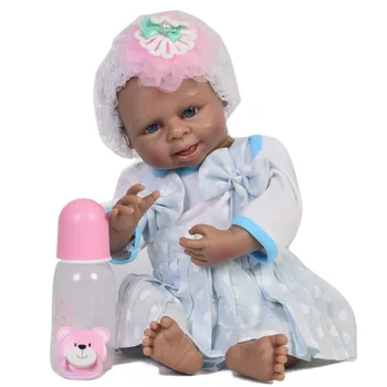 19 Inch Collectible high quality Reborn Baby Doll Full Body Silicone 45 cm Realistic Black Skin Baby Doll Kid Christmas Gifts
19 Inch Collectible high quality Reborn Baby Doll Full Body Silicone 45 cm Realistic Black Skin Baby Doll Kid Christmas Gifts