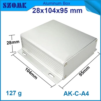 4 pcs/lot Blast silver color 28(H)x104(W)x95(L) mm metal enclosure aluminium case instrument enclosure
4 pcs/lot Blast silver color 28(H)x104(W)x95(L) mm metal enclosure aluminium case instrument enclosure
