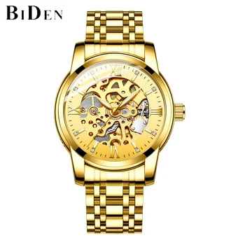 BIDEN Men Automatic Mechanical Watch Mens Fashion Stainless Steel Skeleton Watches Male Luxury Gold WristWatch Relogio Masculino
BIDEN Men Automatic Mechanical Watch Mens Fashion Stainless Steel Skeleton Watches Male Luxury Gold WristWatch Relogio Masculino