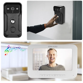 7 inch Video Doorbell Monitor Video Intercom With 1200TVL Weatherproof Outdoor Camera IP65 Door Phone Intercom System
7 inch Video Doorbell Monitor Video Intercom With 1200TVL Weatherproof Outdoor Camera IP65 Door Phone Intercom System