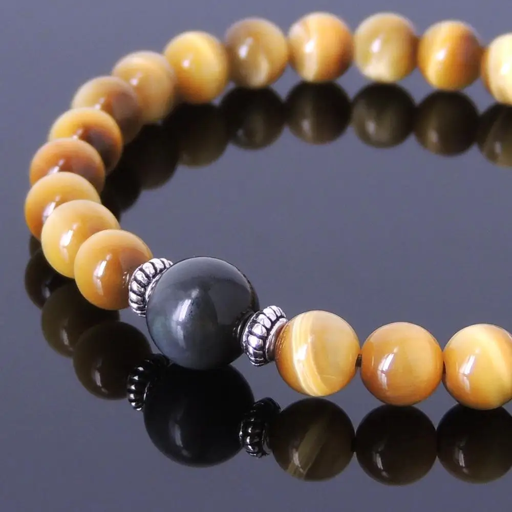 free shipping Handmade stone Bracelet Golden Tiger Eye Black Obsidian 925 Sterling Silver
free shipping Handmade stone Bracelet Golden Tiger Eye Black Obsidian 925 Sterling Silver
