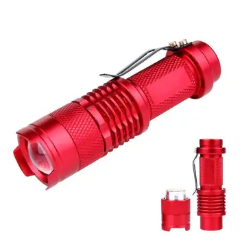 Red Mini penlight 10000 LM LED Flashlight Torch 3 Modes Zoomable Focus Lantern Portable Light AA 14500 battery For Outdoor
Red Mini penlight 10000 LM LED Flashlight Torch 3 Modes Zoomable Focus Lantern Portable Light AA 14500 battery For Outdoor