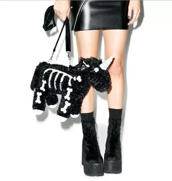 Cartoon Animal Unicorn personality fashion Dark trends plush unicorn modeling shoulder bag ladies handbag messenger bags
Cartoon Animal Unicorn personality fashion Dark trends plush unicorn modeling shoulder bag ladies handbag messenger bags