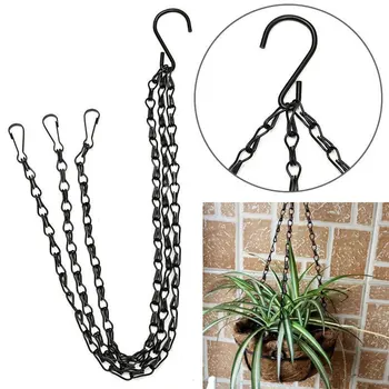 Black Flower Plant Pot Basket Holder Hanging Chain with S-shape Hooks For Home Garden Tools
Black Flower Plant Pot Basket Holder Hanging Chain with S-shape Hooks For Home Garden Tools