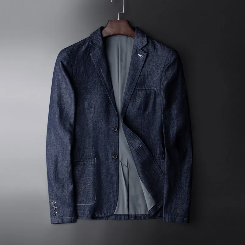 New arrival cotton Flax Suit Men Fashion Casual Autumn Thin Denim Jacket Single Breasted Mens Blazers plus size MLXL2XL3XL4XL
New arrival cotton Flax Suit Men Fashion Casual Autumn Thin Denim Jacket Single Breasted Mens Blazers plus size MLXL2XL3XL4XL