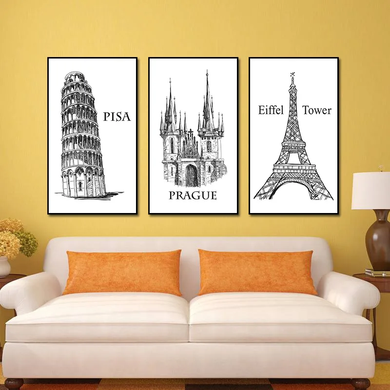 PISA PARGUE Paris Towel World Famous Scenic Spots Triple Black and White Building Oil Painting Decorative Canvas Painting Art
PISA PARGUE Paris Towel World Famous Scenic Spots Triple Black and White Building Oil Painting Decorative Canvas Painting Art