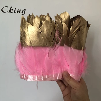 10 yard/lot gold paint spray goose feather fringes 15-20cm 6-8inch Pink with gold tips goose feather trims 2yard/pc
10 yard/lot gold paint spray goose feather fringes 15-20cm 6-8inch Pink with gold tips goose feather trims 2yard/pc