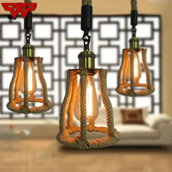 American country iron art creative loft industry style retro personality Ma rope small chandelier dining room bar teahouse
American country iron art creative loft industry style retro personality Ma rope small chandelier dining room bar teahouse