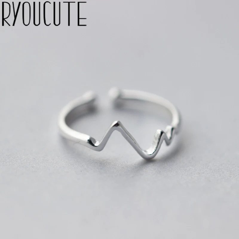 RYOUCUTE 100% Real 925 Sterling Silver Jewelry Fashion Personality Heartbeat Rings for Women Statement Antique Ring Anillos
RYOUCUTE 100% Real 925 Sterling Silver Jewelry Fashion Personality Heartbeat Rings for Women Statement Antique Ring Anillos