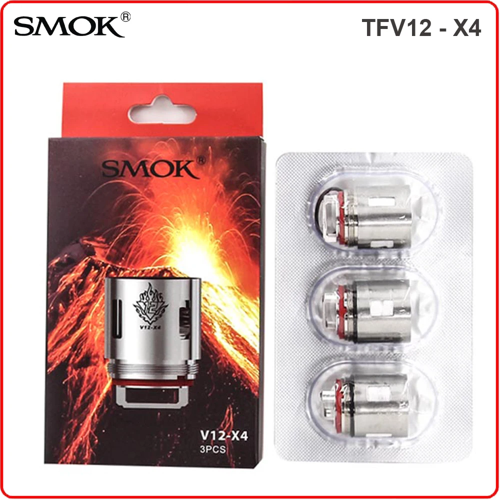 Original SMOK TFV12 X4 Coil Head V12 X4 Core 0.15ohm Resistance DS Dual Replacement Resistor For SMOK TFV12 Atomizer Tank Vape
Original SMOK TFV12 X4 Coil Head V12 X4 Core 0.15ohm Resistance DS Dual Replacement Resistor For SMOK TFV12 Atomizer Tank Vape