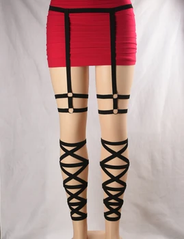 HANAERNES Body Waist Belt Leg Garter Harness Punk Gothic Suspenders Strap Cincher Twining of the leg and hanging silver ring
HANAERNES Body Waist Belt Leg Garter Harness Punk Gothic Suspenders Strap Cincher Twining of the leg and hanging silver ring