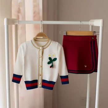 Baby Girls Clothing Set Sweater Long Sleeve Cardigan +Short Skirt 2017 Knitting 2PCS Fashion Clothing Set Cut Cherry Set
Baby Girls Clothing Set Sweater Long Sleeve Cardigan +Short Skirt 2017 Knitting 2PCS Fashion Clothing Set Cut Cherry Set