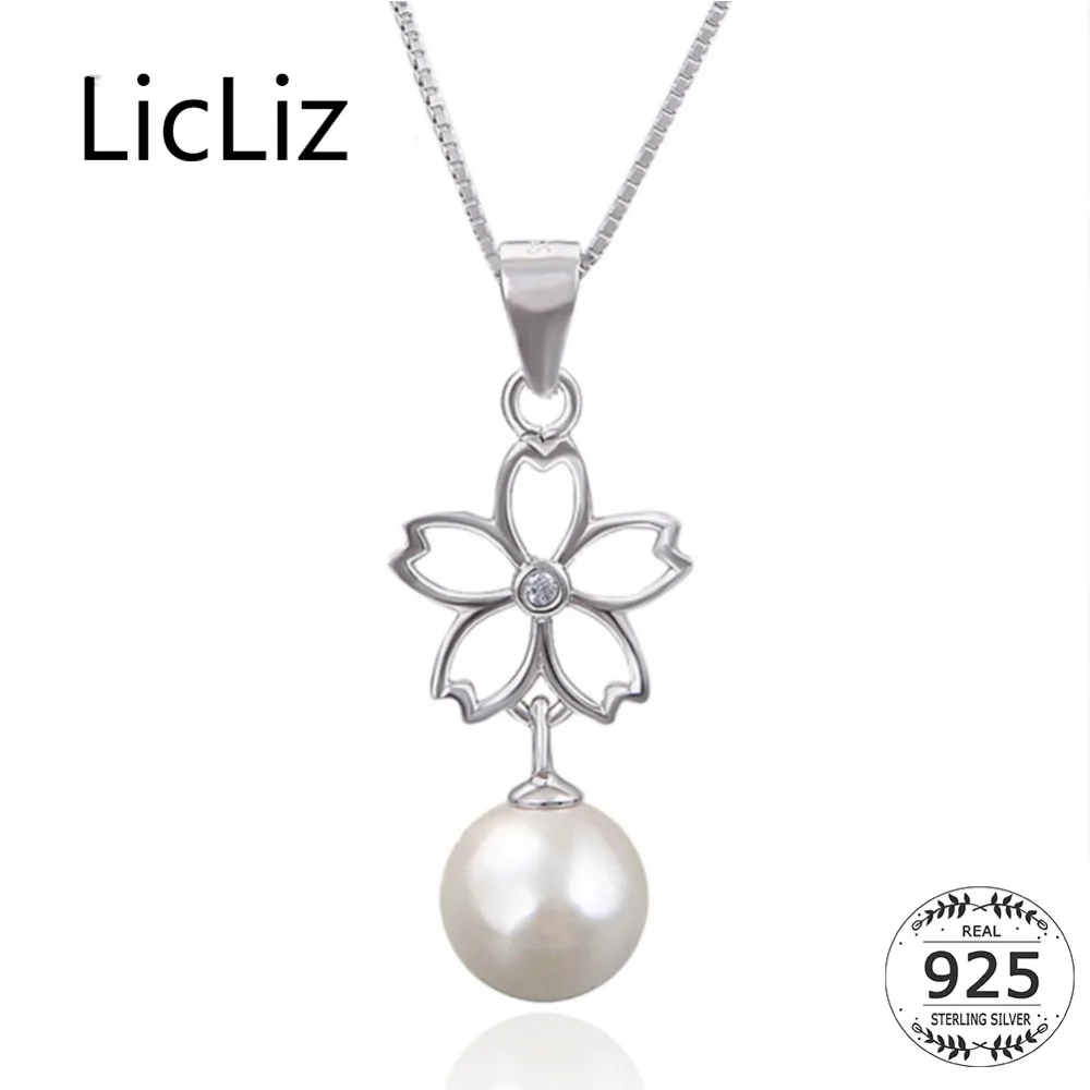 LicLiz New 925 Sterling Silver Freshwater Pearl Flower Pendant Necklaces for Women Round Pearl Zircon Necklace Link Chain LN0422
LicLiz New 925 Sterling Silver Freshwater Pearl Flower Pendant Necklaces for Women Round Pearl Zircon Necklace Link Chain LN0422