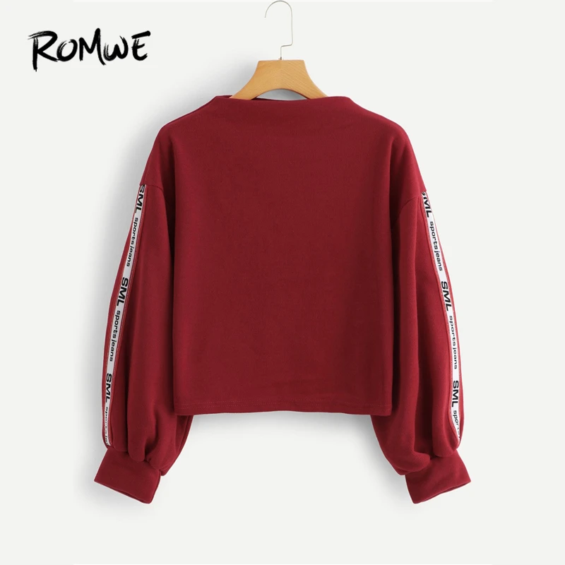 ROMWE Red Letter Slogan Print Bishop Sleeve Sweatshirt Women Casual Autumn Clothing Tops Ladies Cowl Neck Long Sleeve Pullovers
ROMWE Red Letter Slogan Print Bishop Sleeve Sweatshirt Women Casual Autumn Clothing Tops Ladies Cowl Neck Long Sleeve Pullovers