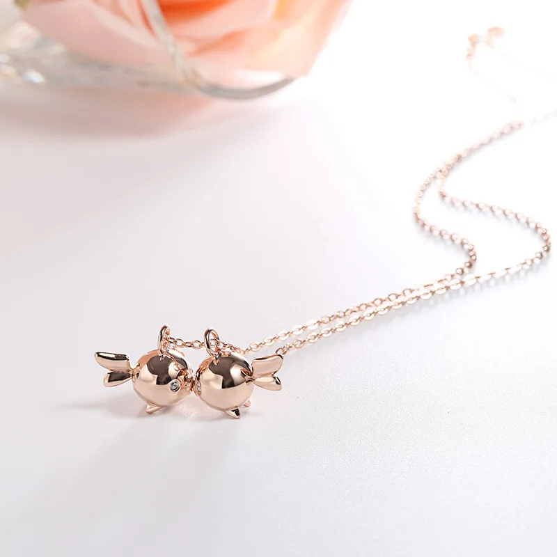 Trendy Cute Double Fish Pendant Necklace Authentic 925 Sterling Silver Fine Jewelry For Women Party Accessories Bijoux T147
Trendy Cute Double Fish Pendant Necklace Authentic 925 Sterling Silver Fine Jewelry For Women Party Accessories Bijoux T147