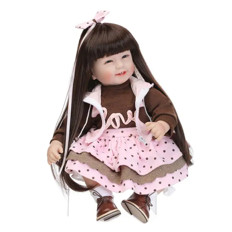 Pretty Girl Baby Doll Reborn 22 Inch Handmade Soft Silicone Toddler Princess Dress Up Doll Play House Toys Present
Pretty Girl Baby Doll Reborn 22 Inch Handmade Soft Silicone Toddler Princess Dress Up Doll Play House Toys Present