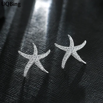 Free Shipping Fashion Starfish Zircon 925 Sterling Silver Stud Earrings Jewelry Pendientes Brincos
Free Shipping Fashion Starfish Zircon 925 Sterling Silver Stud Earrings Jewelry Pendientes Brincos