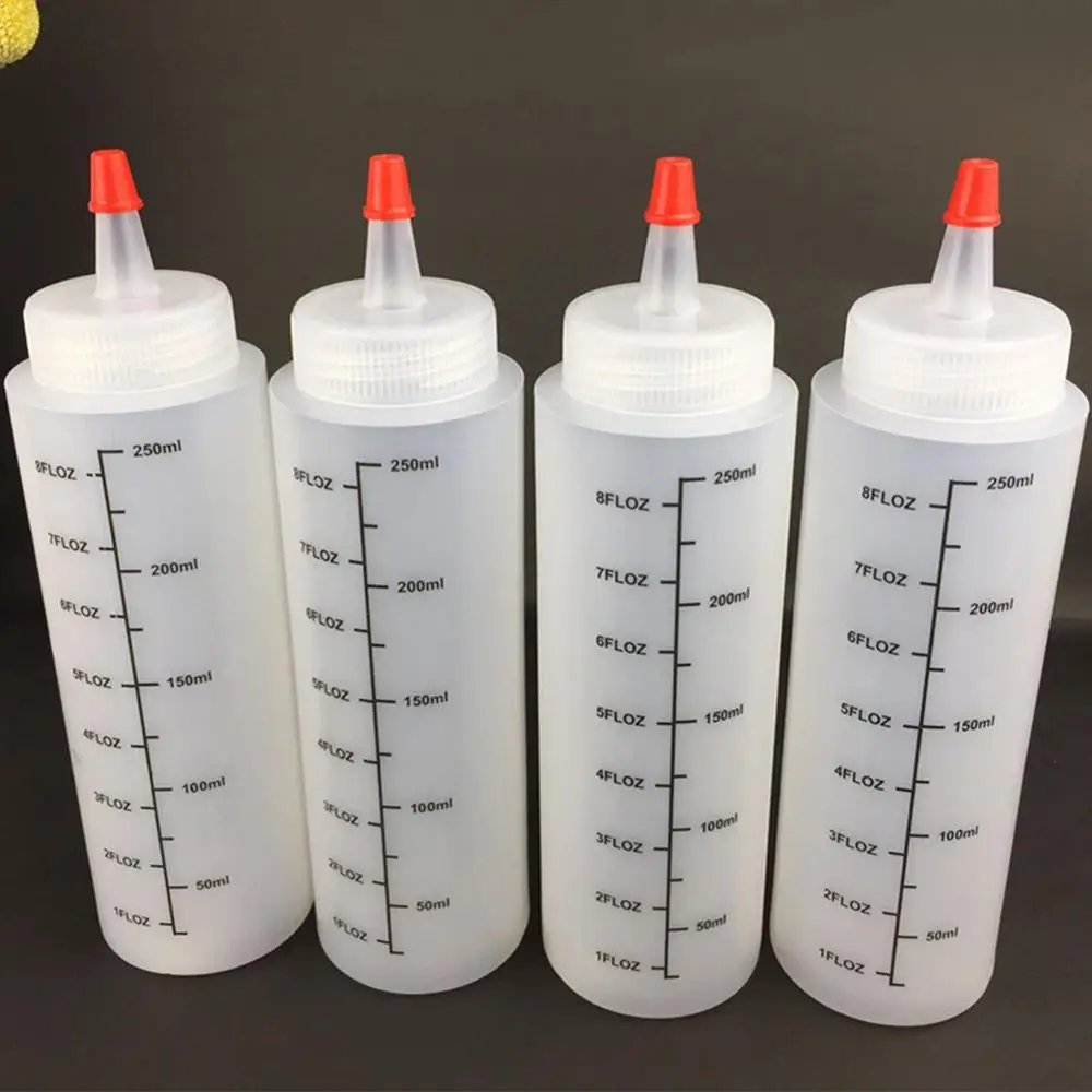 5PCS 250ML Plastic Needle-nosed Bottle With scale Squeeze Bottle With Leak-Proof Cap Sauce Bottle Salad Squeezable Bottle
5PCS 250ML Plastic Needle-nosed Bottle With scale Squeeze Bottle With Leak-Proof Cap Sauce Bottle Salad Squeezable Bottle