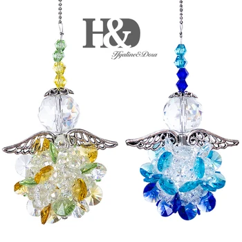 H&D Hanging Crystal Rainbow Maker Ornament Glass Sun Catcher Chandelier Metal Angle Wing Bead Pendant DIY Home Garden Decoration
H&D Hanging Crystal Rainbow Maker Ornament Glass Sun Catcher Chandelier Metal Angle Wing Bead Pendant DIY Home Garden Decoration
