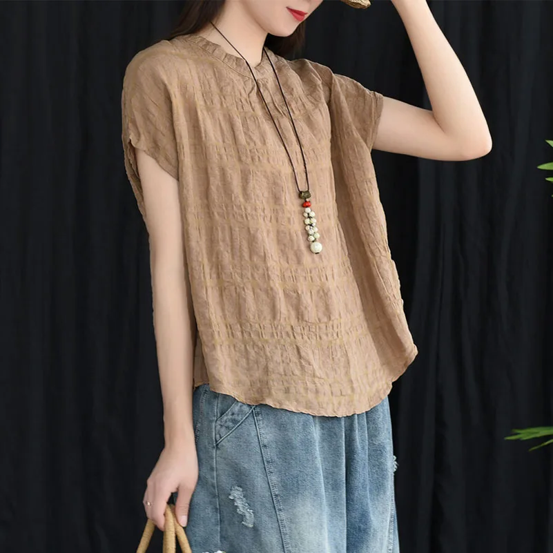 QPFJQD Loose Cotton Linen Top Shirts Literary Retro Women Tops And Blouses Summer OL Casual Tunic Female Blusas Femininas
QPFJQD Loose Cotton Linen Top Shirts Literary Retro Women Tops And Blouses Summer OL Casual Tunic Female Blusas Femininas