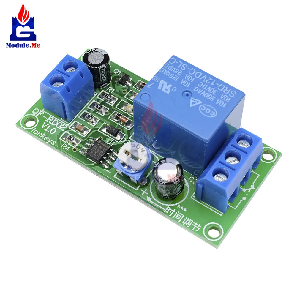 DC 12V 1 Channel Conduction NE555 Delay Timer Relay Switch 1 Minute Adjustable Time Delay Relay Module Shield AC 250V 10A DC 30V
DC 12V 1 Channel Conduction NE555 Delay Timer Relay Switch 1 Minute Adjustable Time Delay Relay Module Shield AC 250V 10A DC 30V