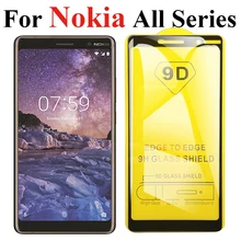 9D cubierta completa de vidrio templado para Nokia 8,1 7 Plus 5,1 3,1 2,1 Protector de pantalla para Nokia 2 3 5 película de vidrio 6X6X5(China)
