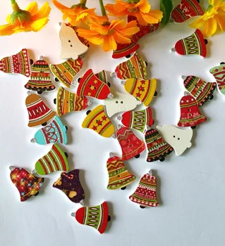 30/50Pcs/pack Christmas Bell Wood Botones Decorative Buttons 2 Holes Sewing Accessories Scrapbooking Supplies botones de madera 
30/50Pcs/pack Christmas Bell Wood Botones Decorative Buttons 2 Holes Sewing Accessories Scrapbooking Supplies botones de madera