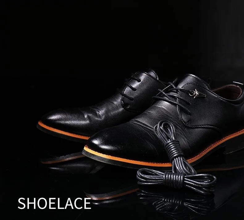 Круглые Вощеные шнурки кожаные для обуви спортивной черные коричневые синие