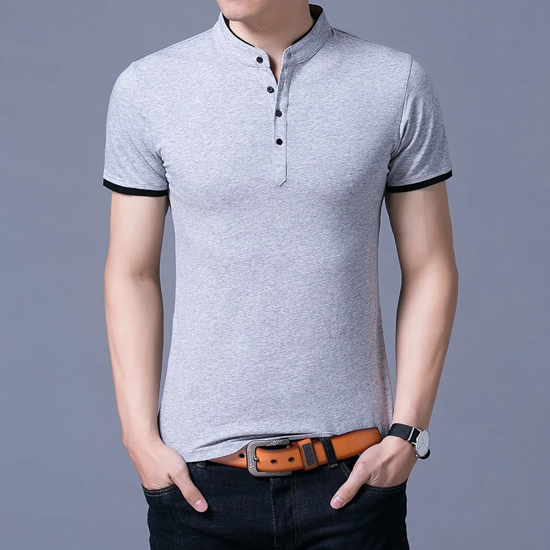 2020 New Fashions Brand Summer Polo Shirt Mens Mandarin Collar Short Sleeve Slim Fit Solid Color Poloshirt Casual Mens Clothing
2020 New Fashions Brand Summer Polo Shirt Mens Mandarin Collar Short Sleeve Slim Fit Solid Color Poloshirt Casual Mens Clothing