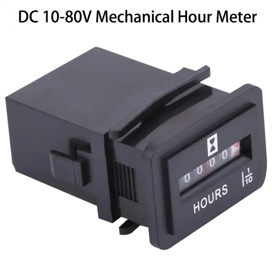 DC 6-80V Sealed Mechanical Hour Meter Gauge Counter for Diesel Gasoline Engine Generator Motor Boat Motorcycle Accessories New
DC 6-80V Sealed Mechanical Hour Meter Gauge Counter for Diesel Gasoline Engine Generator Motor Boat Motorcycle Accessories New