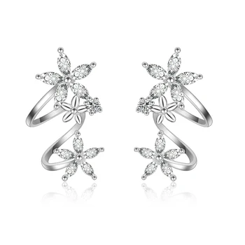 High Quality 2 Colours Flowers Decoration 925 Sterling Silver Geometric Earrings For Women Female Party Jewelry
High Quality 2 Colours Flowers Decoration 925 Sterling Silver Geometric Earrings For Women Female Party Jewelry