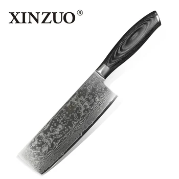 XINZUO 6.8 inch Nakiri Kitchen Knives Japanese VG10 Damascus Steel Super Quality Chef Knife Slicing Meat Knife Pakka Wood Handle
XINZUO 6.8 inch Nakiri Kitchen Knives Japanese VG10 Damascus Steel Super Quality Chef Knife Slicing Meat Knife Pakka Wood Handle