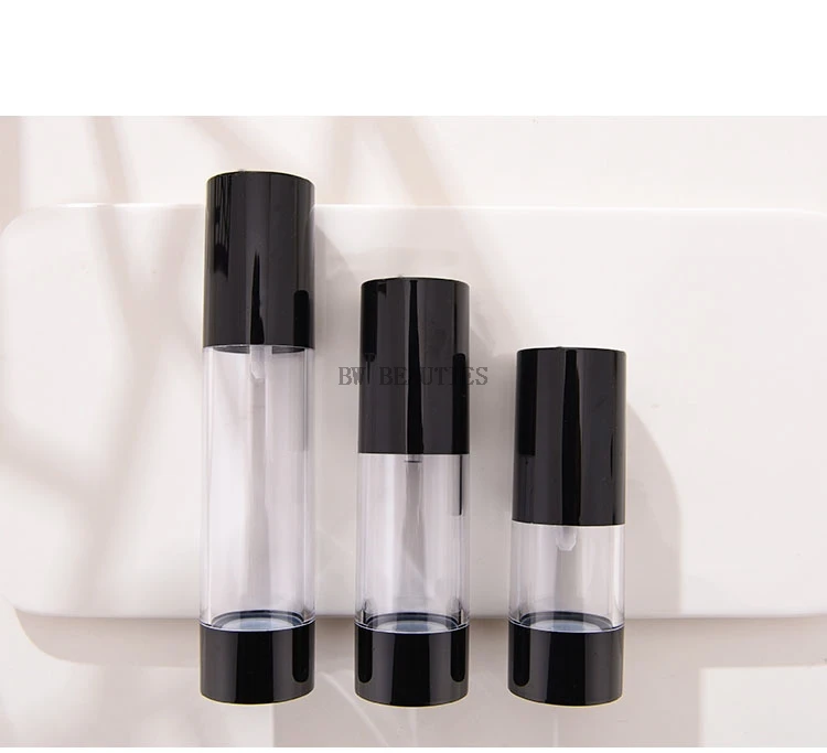 100pcs/Lot 15/30/50MLClassic Black Vacuum Airless Pump Bottle Cosmetic Essence Oil Lotion packing Refillable Bottle
100pcs/Lot 15/30/50MLClassic Black Vacuum Airless Pump Bottle Cosmetic Essence Oil Lotion packing Refillable Bottle