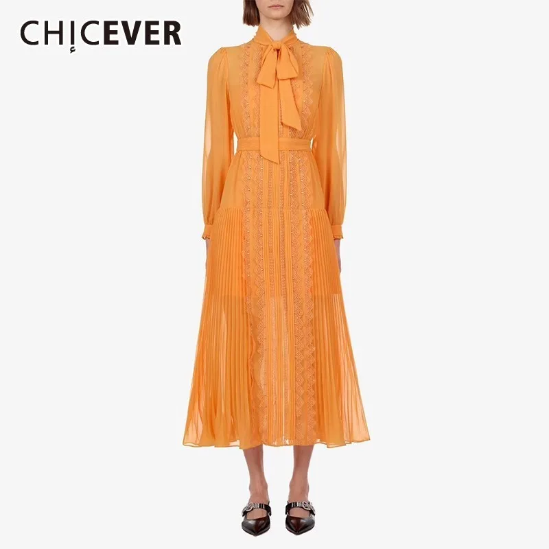 CHICEVER Summer Bohemian Solid Embroidery Dress For Women Bow Collar Long Sleeve High Waist Mid Calf A-line Dresses 2019 Korean
CHICEVER Summer Bohemian Solid Embroidery Dress For Women Bow Collar Long Sleeve High Waist Mid Calf A-line Dresses 2019 Korean