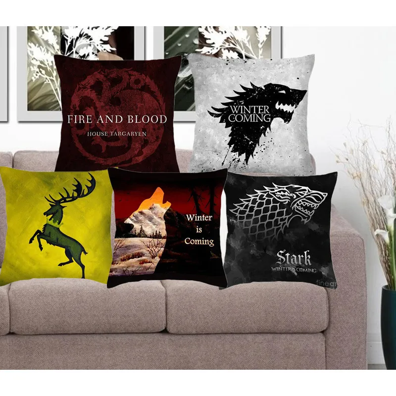Game Of Thrones printed Cushion Polyester Pillowcase Sofa Home Decorative Throw Pillow Funda Cojin Housse de coussin
Game Of Thrones printed Cushion Polyester Pillowcase Sofa Home Decorative Throw Pillow Funda Cojin Housse de coussin
